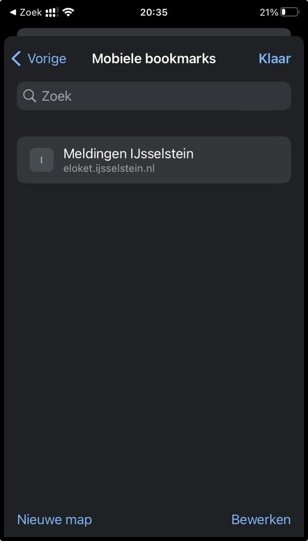 Melding maken met uw smarphone - iOS - Chrome - stap 5