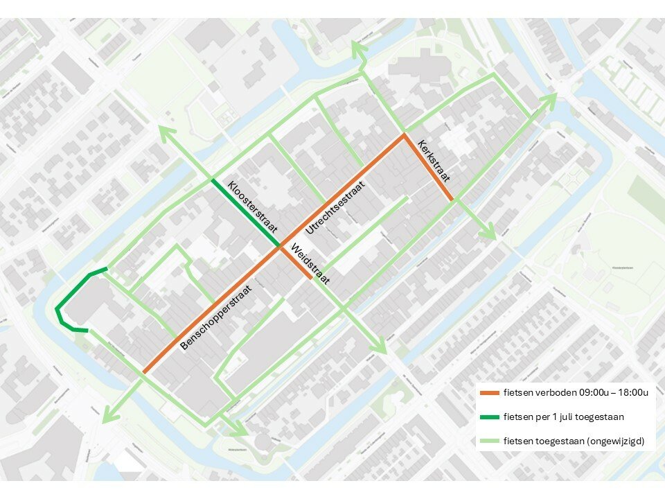 Fietsvrije Binnenstad op de kaart