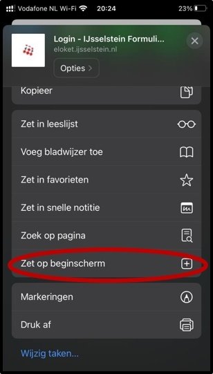 Melding maken met uw smartphone - iOS stap 2