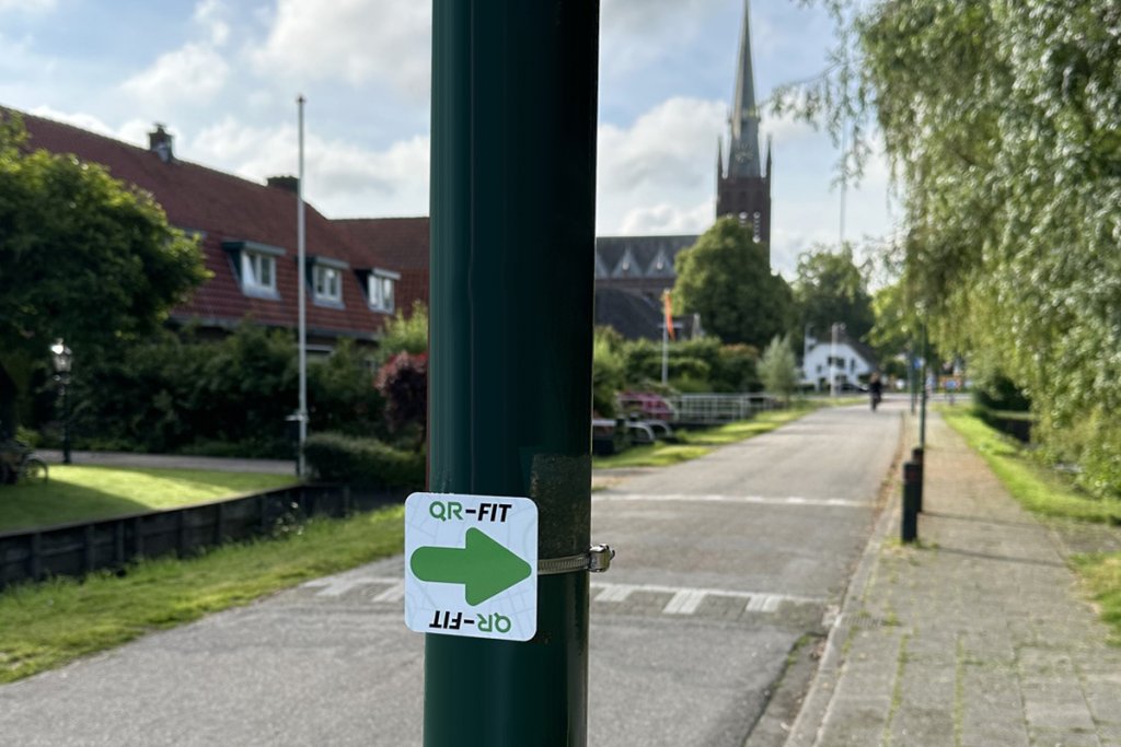 QR-fit-route op paal