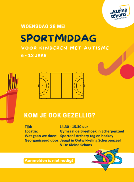 Flyer sportmiddag kinderen met autisme