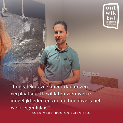 Koen Meijs van Boston Scientific in gesprek tijdens de speeddate