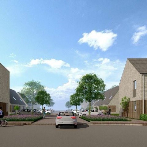 An impression drawing of the new homes on Koempel Street