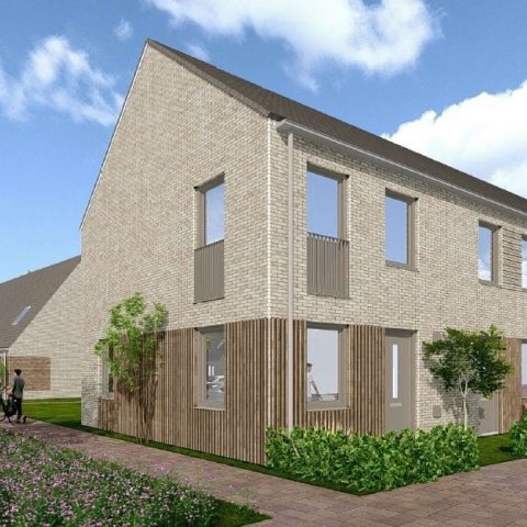An impression drawing of the new homes on Koempel Street
