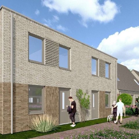 An impression drawing of the new homes on Koempel Street