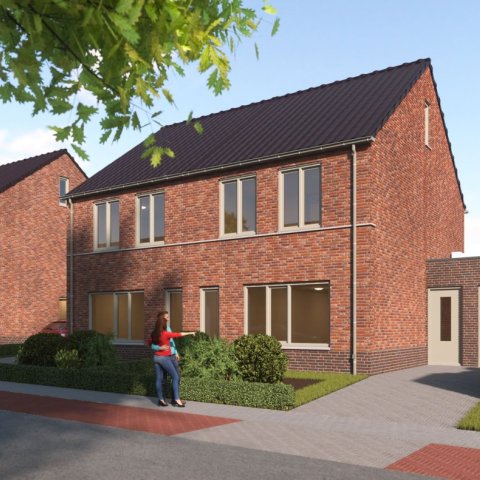 An impression of the semi-detached houses New Canal