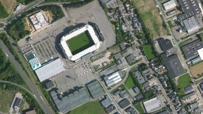 rodaboulevard luchtfoto met links het stadion