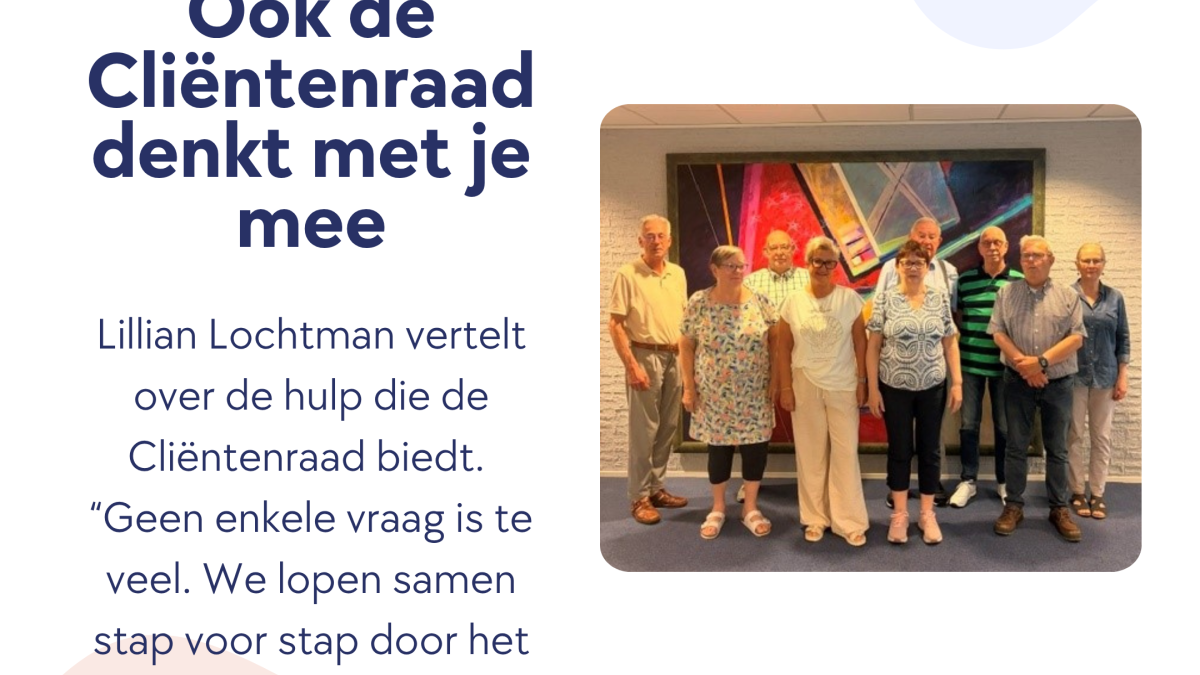 Ook de Cliëntenraad denkt met je mee!
