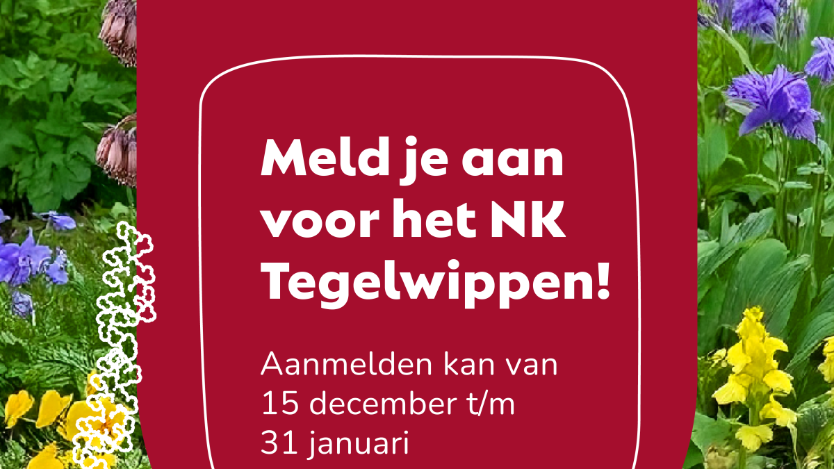 Aanmeldingen voor het NK Tegelwippen 2026 zijn geopend!