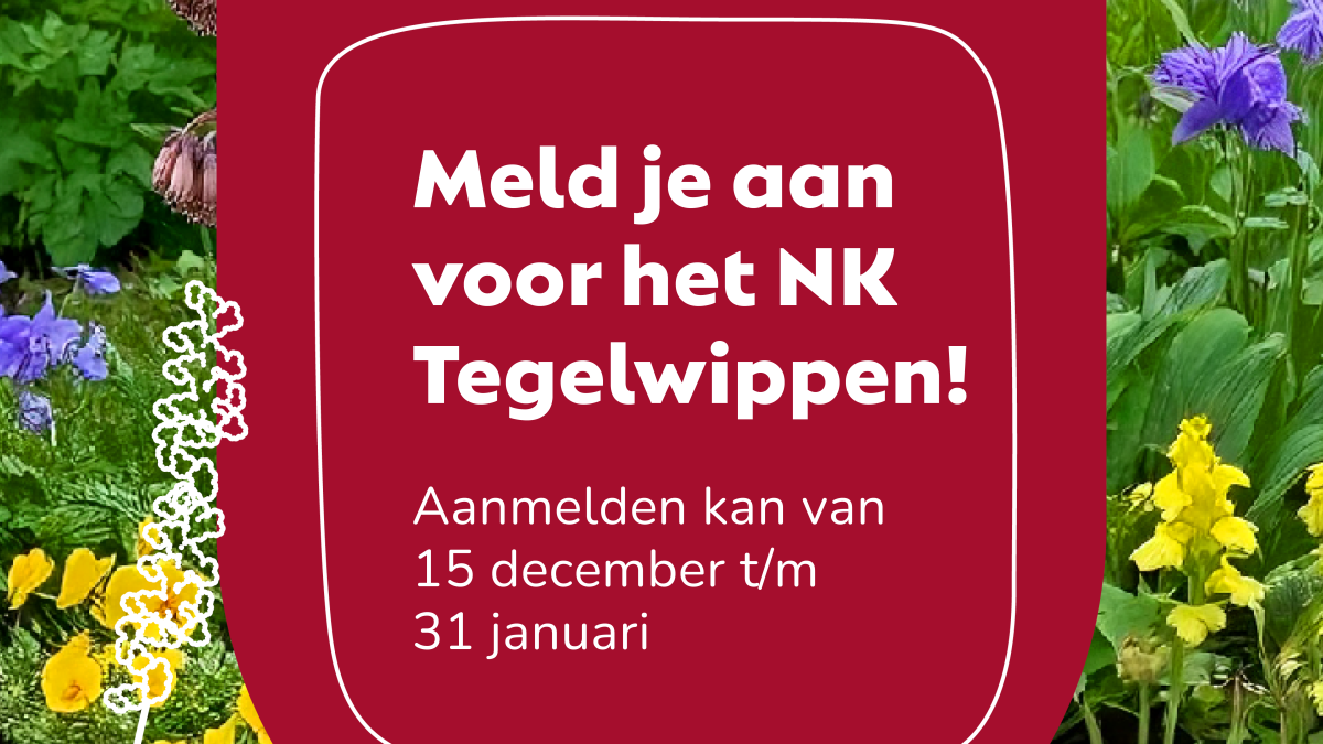 Laatste kans om je aan te melden voor de voorjaarsactie van het NK Tegelwippen