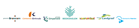 De logos van de parkstadgemeenten Brunssum Kerkrade Simpelveld Beekdaelen Voerendaal Landgraaf en Heerlen
