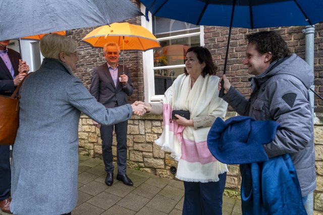 Burgemeester Dassen ontvangt de ministers in Kerkrade