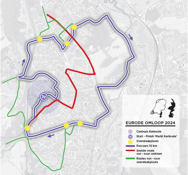 Plattegrond route Eurode Omloop