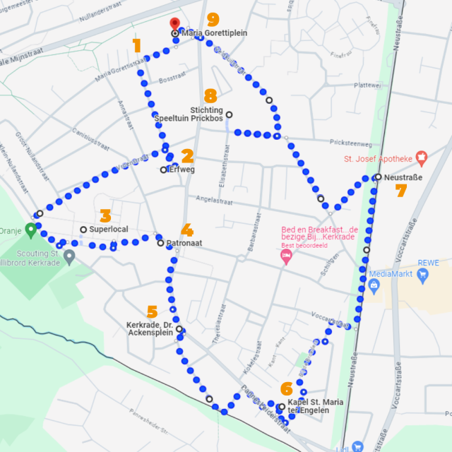 Route buurtwandeling Bleijerheide