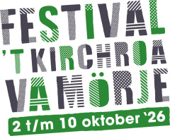 Het logo van het Festival 't Kirchroa va Mörje 2026. De ondertitel luidt: "2 t/m 10 oktober '26'.