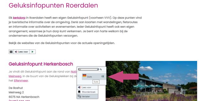Wählen Sie „Duits“ für eine Deutsche Übersetzung des ausgewählten Textes.