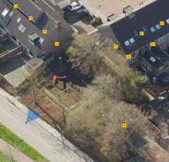 luchtfoto van speeltuintje bij Bonkelaar Avenhorn