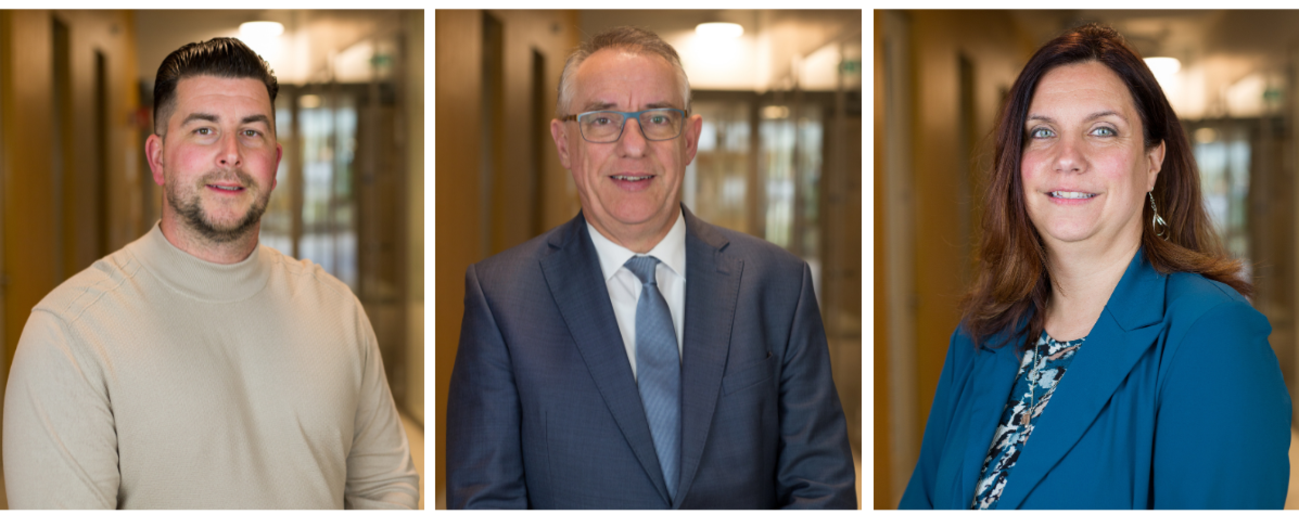 Raadsleden Bjorn Wetzels, Matheu Bemelmans en Lizette de Waal-Gramer