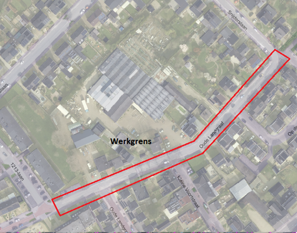 Gebied van de werkzaamheden Oude Landgraaf