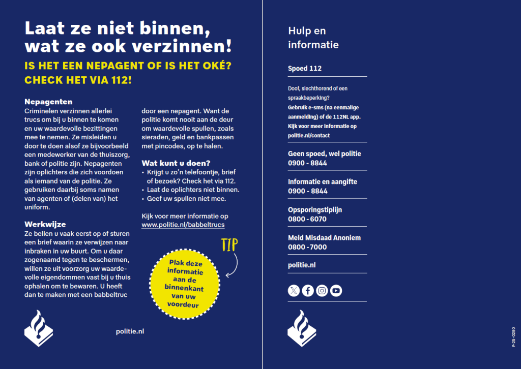 Laat ze niet binnen, wat ze ook verzinnen