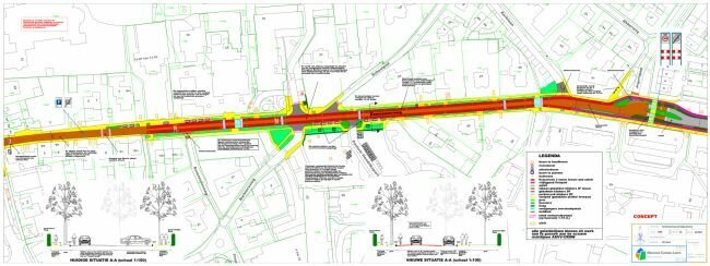 Weergave van de reconstructie van de Eemnesserweg