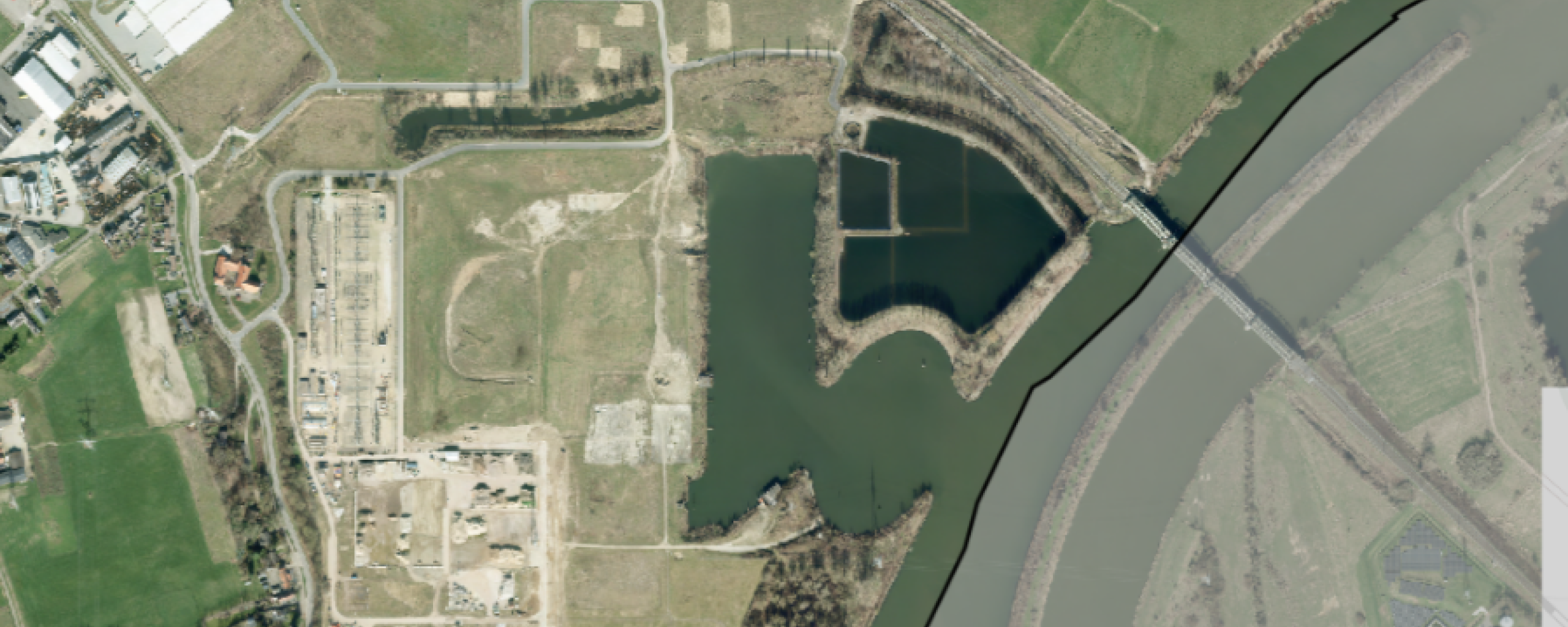 Aerial view of the industrial park Zevenellen