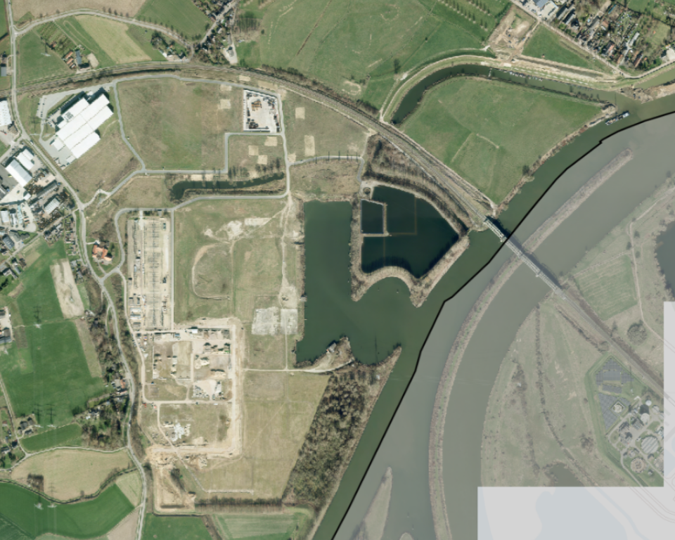 Aerial view of the industrial park Zevenellen
