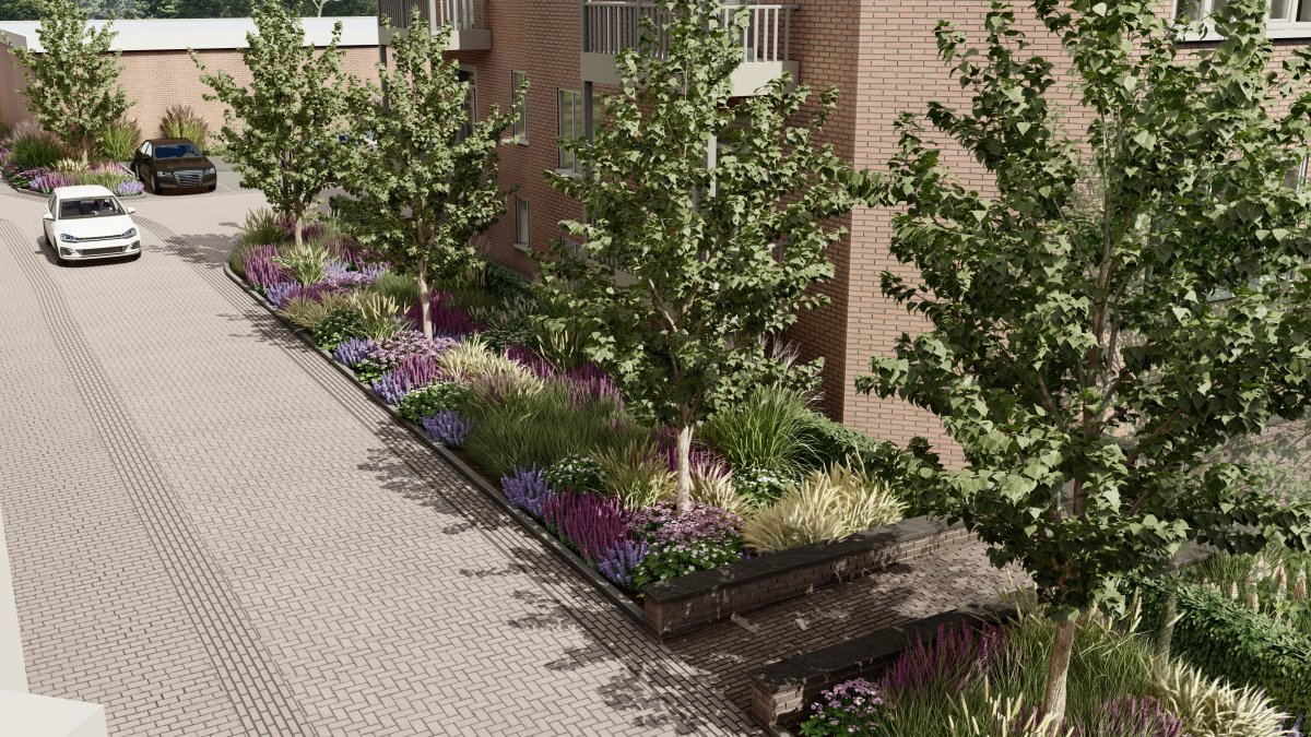 Vergroenen Raadhuisplein Haelen