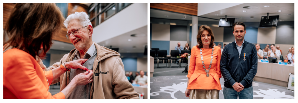 Foto opspelden koninklijke onderscheidingen