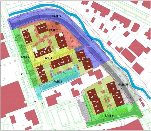 Image of the phasing of the overall schedule for infrastructure work on Beeklaan in Roggel