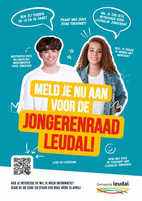 Flyer jongerenraad - uitgeschreven tekst onder de afbeelding