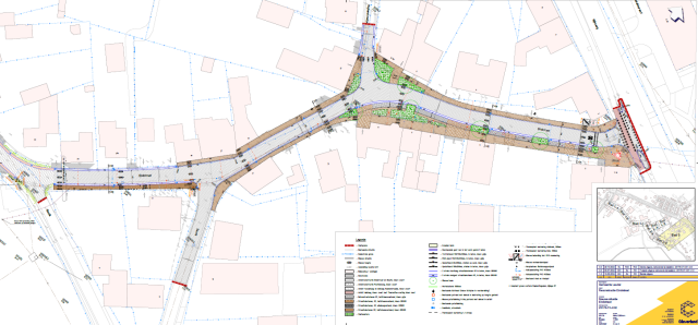 Plattegrond Eindstraat en gedeelte Beurik
