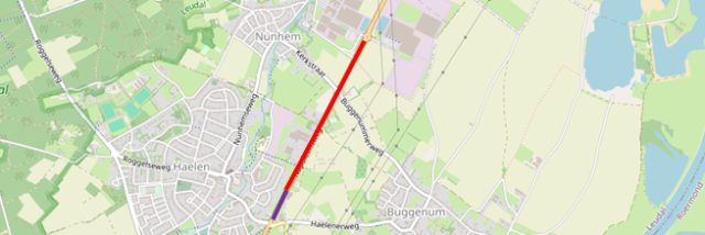 Kaartje met werkzaamheden N273 Haelen