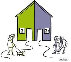 Afbeelding van woning die gesplitst wordt