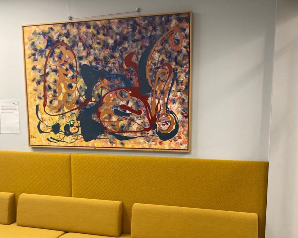 Kunst in de hal van het gemeentehuis