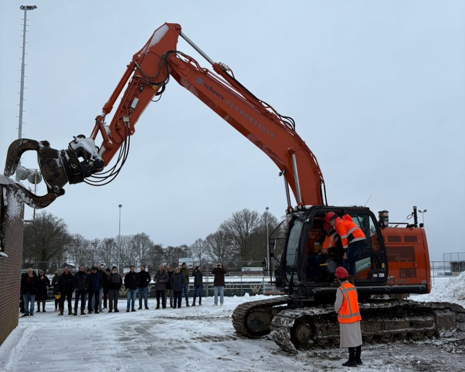 Foto van de start van de bouw van MFA Haalderen