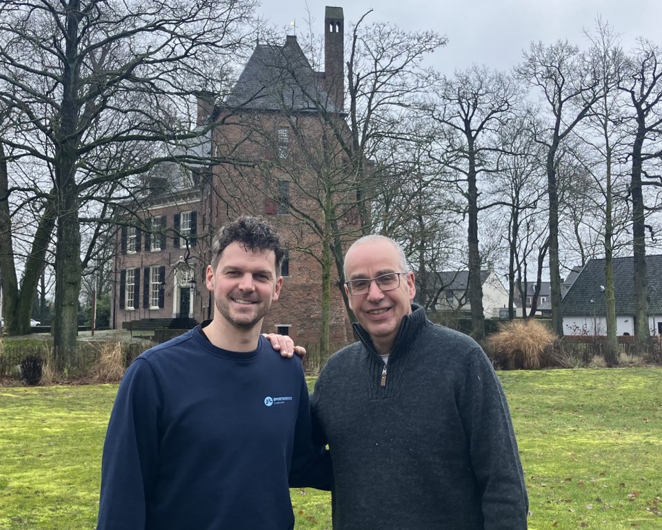 Sportcoach Thijs Sloot en wethouder Aart Slob
