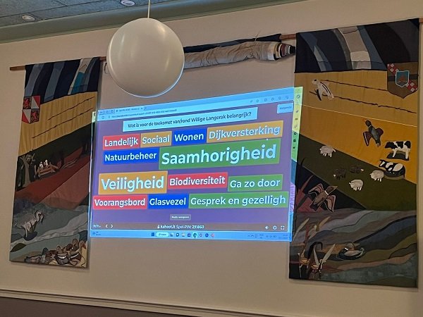 In Kahoot wordt aangegeven wat belangrijk is voor Willige Langerak, zoals saamhorigheid, veiligheid en natuurbeheer