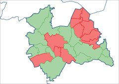 Kaartje werkgebied ODU