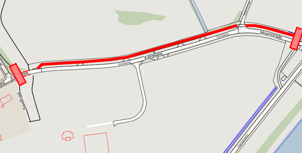 Afsluiting Eerdweg in Beegden