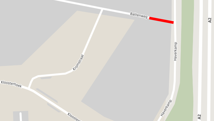 Afsluiting Battenweg in Maasbracht