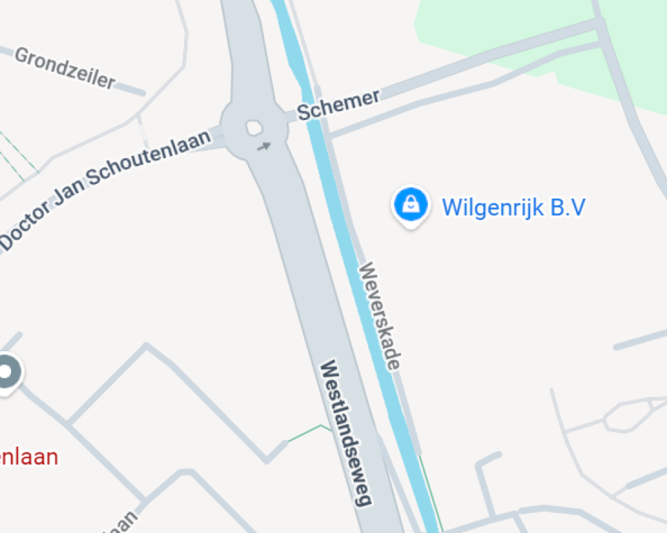 U ziet hier de rotonde Maasdijk / dr. Jan Schoutenlaan / Westlandseweg. De Maasdijk is ter plaatse afgesloten vanuit de richting Westland. Autoverkeer vanuit de richting Westland wordt omgeleid via de dr. Albert Schweitzerdreef en de Kwartellaan.