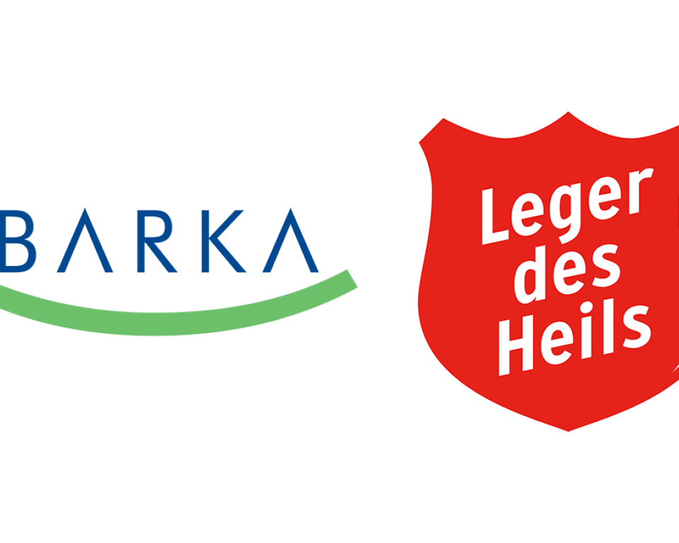 Logo's van Stichting Barka en het Leger des Heils.