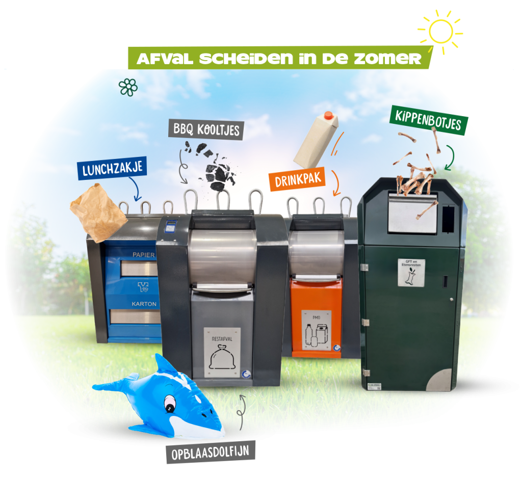 Afval scheiden in de zomer