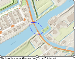 Plattegrond Blauwe Brug in de Zuidbuurt