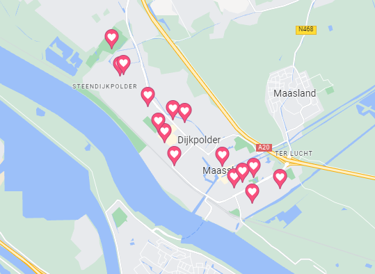 Plattegrond locaties stembureaus