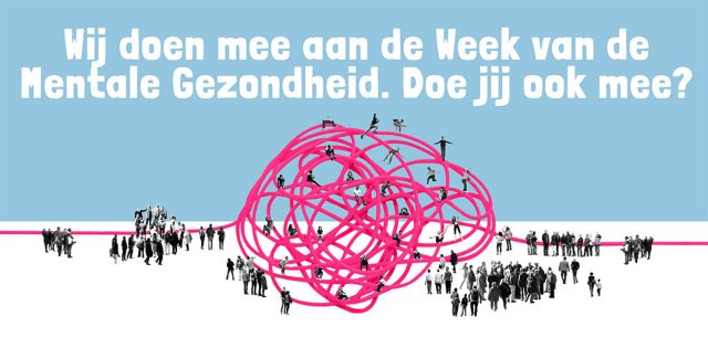 Beeldmerk van de Week van de Mentale Gezondheid met de tekst: Wij doen mee aan de Week van de Mentale Gezondheid. Doe jij ook mee?