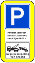 Bord RVV E4 ‘Parkeergelegenheid’