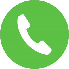 Icoon van een telefoonhoorn in een groen rondje