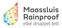 Logo Maassluis Rainproof, elke druppel telt